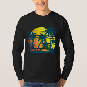 Kokospalm Trees Summer Vacation Beach Tropical T-shirt