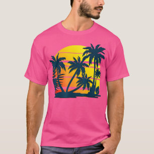 Kokospalm Trees Summer Vacation Beach Tropical T-shirt