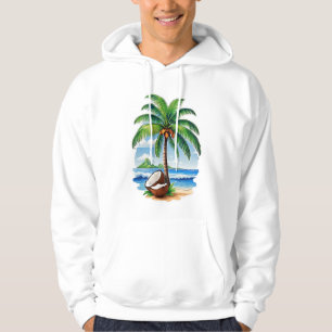 Kokospalm Tropisch Eiland Hoodie