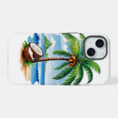 Kokospalm Tropisch Eiland iPhone 15 Case (Achterkant horizontaal)