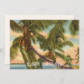 Kokospalm Vakantiewenskaart Feestdagenkaart (Voorkant / Achterkant)