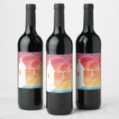 kokospalm wijn etiket (Flessen)