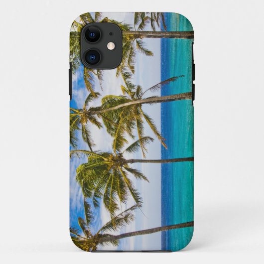 Kokospalmbomen (Cocos nucifera) die in Case-Mate iPhone Case (Achterkant)