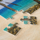 Kokospalmbomen (Cocos nucifera) die in Legpuzzel (Zijkant)