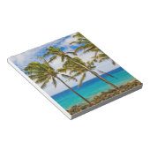 Kokospalmbomen (Cocos nucifera) die in Notitieblok (Schuin)