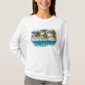 Kokospalmbomen (Cocos nucifera) die in T-shirt (Voorkant)