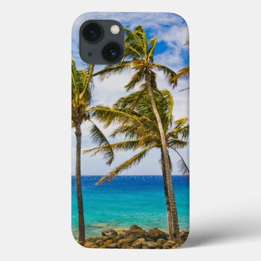 Kokospalmboom (Cocos nucifera) wiegend in Case-Mate iPhone Case (Achterkant)