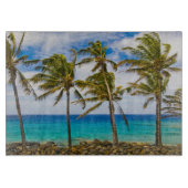 Kokospalmboom (Cocos nucifera) wiegend in Snijplank (Voorkant)
