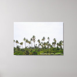 Kokospalmboom Eiland Landschap Reis Foto Canvas Afdruk