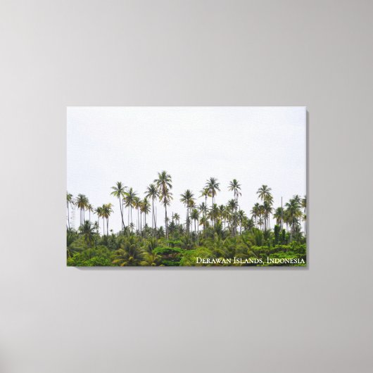 Kokospalmboom Eiland Landschap Reis Foto Canvas Afdruk (Voorkant)