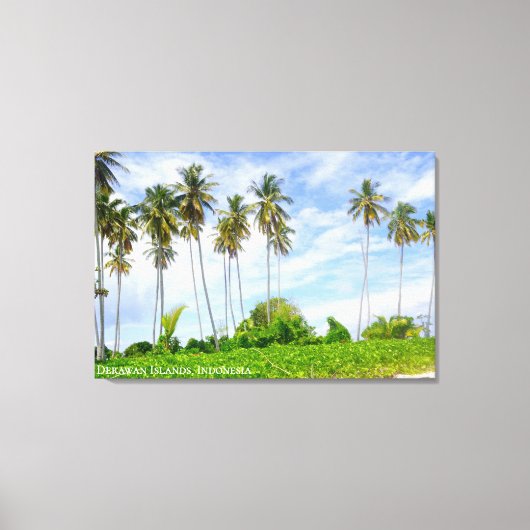 Kokospalmboom Eiland Landschap Reis Foto Canvas Afdruk (Voorkant)