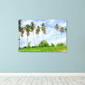 Kokospalmboom Eiland Landschap Reis Foto Canvas Afdruk (Insitu (Houten vloer))
