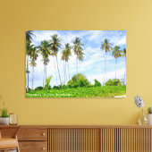 Kokospalmboom Eiland Landschap Reis Foto Canvas Afdruk (Insitu (Woonkamer))