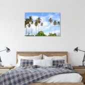 Kokospalmboom Eiland Landschap Reis Foto Canvas Afdruk (Insitu (Slaapkamer))
