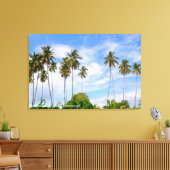 Kokospalmboom Eiland Landschap Reis Foto Canvas Afdruk (Insitu (Woonkamer))