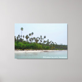 Kokospalmboom Eiland Landschap Reis Foto Canvas Afdruk