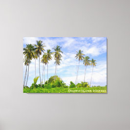 Kokospalmboom Eiland Landschap Reis Foto Canvas Afdruk