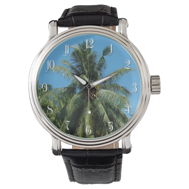 Kokospalmboom Horloge (Voorkant)