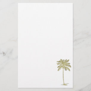 Kokospalmboom Illustratie Tropisch Strand Briefpapier