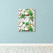 Kokospalmboom Tropisch ontwerp Canvas Afdruk (Insitu (Houten vloer))