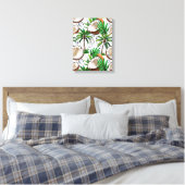 Kokospalmboom Tropisch ontwerp Canvas Afdruk (Insitu (Slaapkamer))