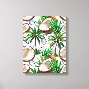 Kokospalmboom Tropisch ontwerp  Canvas Afdruk