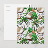 Kokospalmboom Tropisch Patroonontwerp Briefkaart (Voorkant / Achterkant)