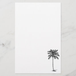 Kokospalmboom Tropisch Strand Thema Briefpapier