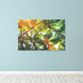 Kokospalmen op de strand canvas afdruk (Insitu (Houten vloer))