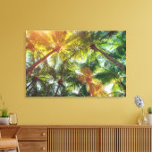 Kokospalmen op de strand canvas afdruk (Insitu (Woonkamer))