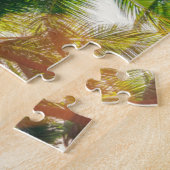Kokospalmen op de strand legpuzzel (Zijkant)