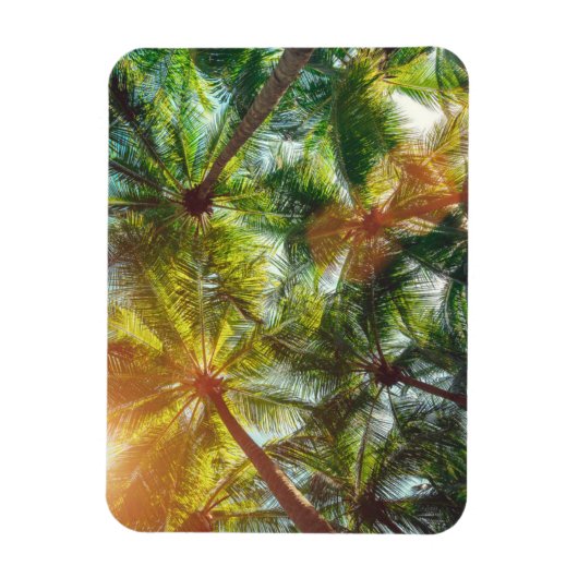 Kokospalmen op de strand magneet (Verticaal)