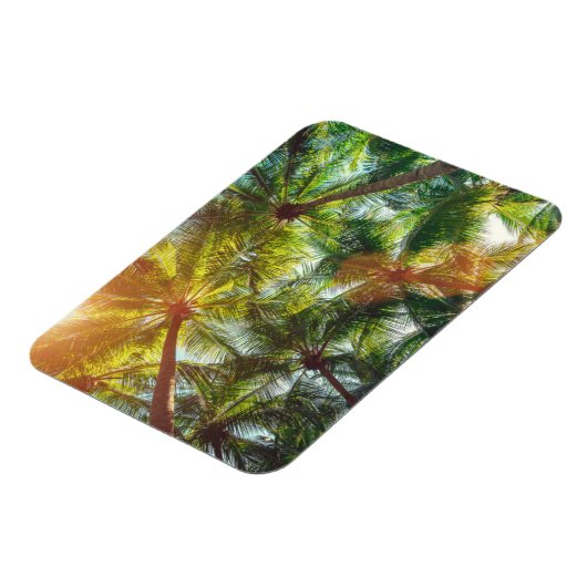 Kokospalmen op de strand magneet (Linkerzijde)