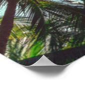 Kokospalmen op de strand poster (Hoek)