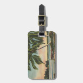 kokospalmen Tropische bries zonsondergang Bagagelabel (Voorkant verticaal)