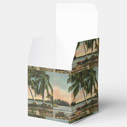  kokospalmen Tropische bries zonsondergang Bedankdoosjes (Geopend)
