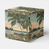  kokospalmen Tropische bries zonsondergang Bedankdoosjes (Achterkant)