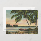  kokospalmen Tropische bries zonsondergang Briefkaart (Voorkant / Achterkant)