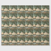  kokospalmen Tropische bries zonsondergang Cadeaupapier (Vlak)