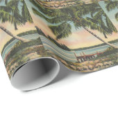  kokospalmen Tropische bries zonsondergang Cadeaupapier (Rol Hoek)