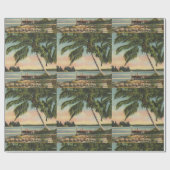  kokospalmen Tropische bries zonsondergang Cadeaupapier (Vlak)