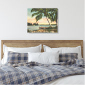  kokospalmen Tropische bries zonsondergang Canvas Afdruk (Insitu (Slaapkamer))