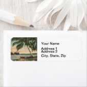  kokospalmen Tropische bries zonsondergang Etiket (Insitu)