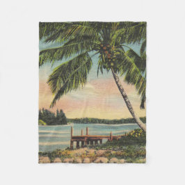 kokospalmen Tropische bries zonsondergang Fleece Deken