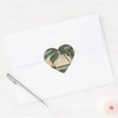  kokospalmen Tropische bries zonsondergang Hart Sticker (Envelop)