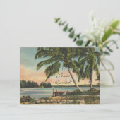  kokospalmen Tropische bries zonsondergang Kaart (Staand voorkant)