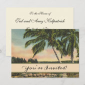  kokospalmen Tropische bries zonsondergang Kaart (Voorkant / Achterkant)