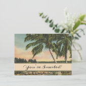  kokospalmen Tropische bries zonsondergang Kaart (Staand voorkant)