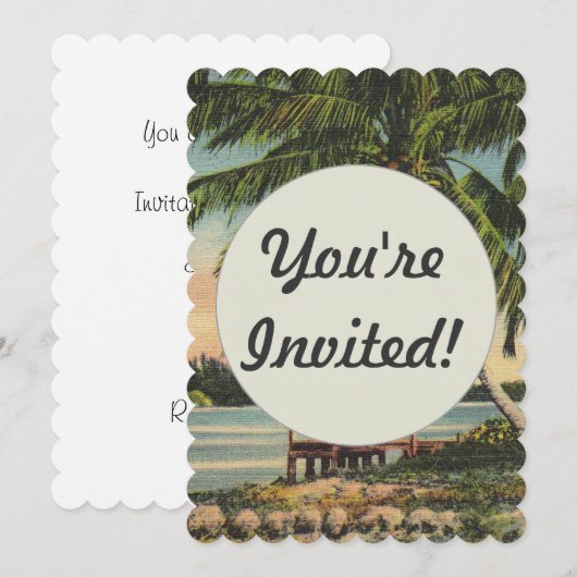  kokospalmen Tropische bries zonsondergang Kaart (Voorkant / Achterkant)