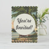  kokospalmen Tropische bries zonsondergang Kaart (Staand voorkant)